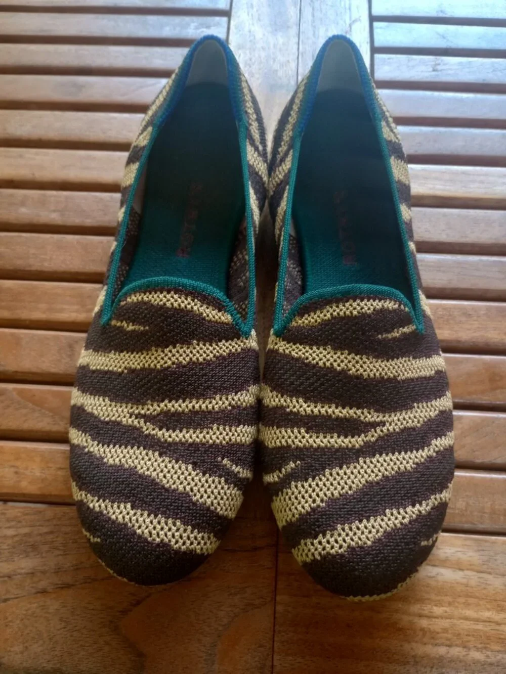 Rothy's Chai Zebra loafers